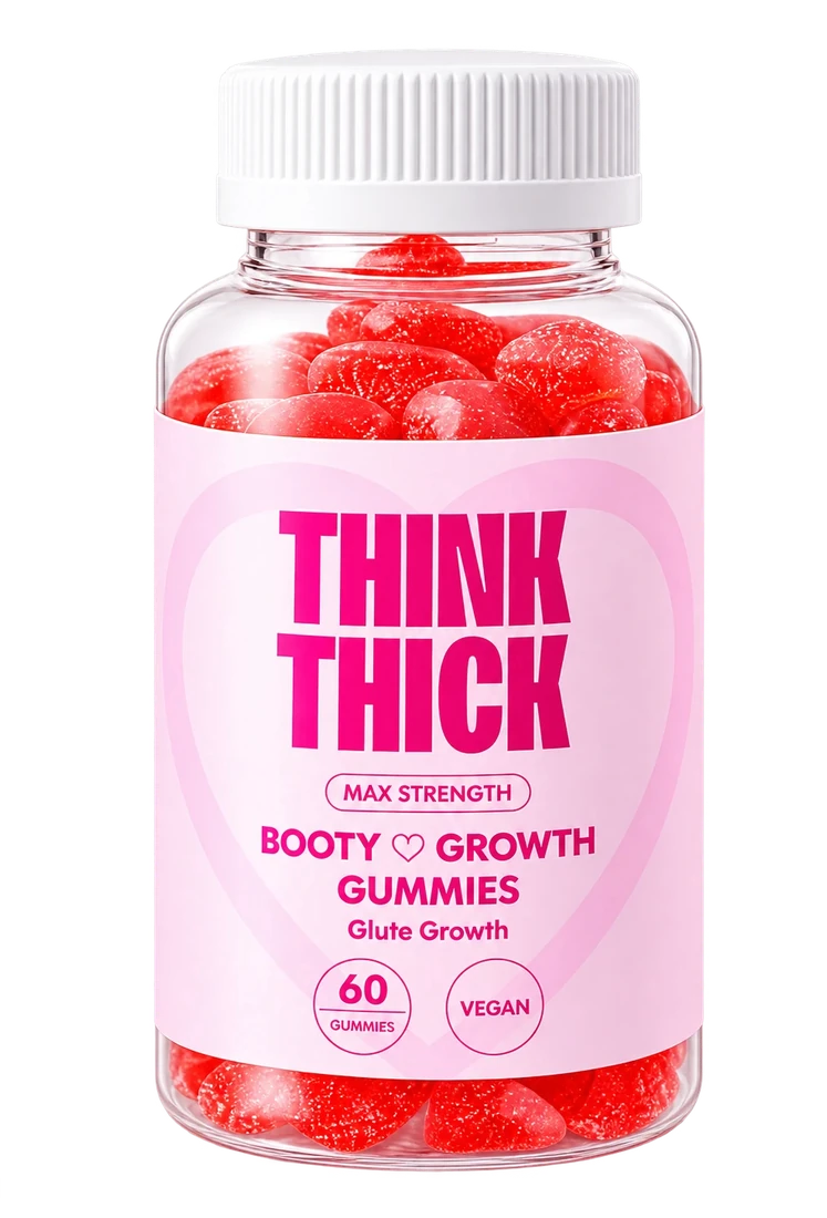 A Think Thick Booty Growth Gummies bottle